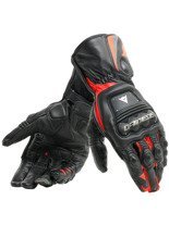 Skórzane rękawice motocyklowe Dainese Steel-Pro czarno-fluo czerwone