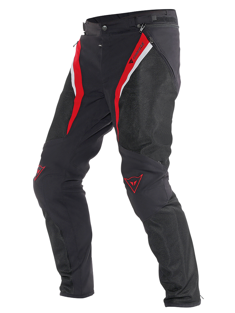Spodnie motocyklowe tekstylne Dainese Drake Super Air Tex czarno-czerwone