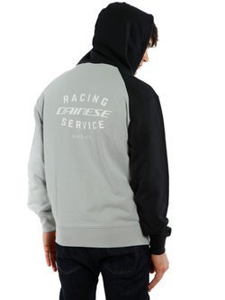 Bluza Dainese Racing Service Full-Zip Hoodie szaro-czarna