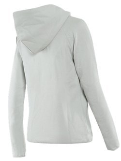 Damska bluza z kapturem Dainese Paddock Lady Full-Zip Hoodie szaro-biała