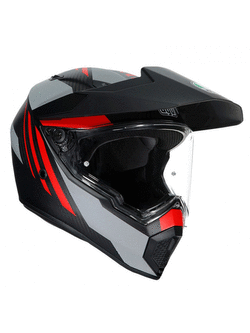 Kask enduro AGV AX9 Refractive ADV czerwono-czarny matowy