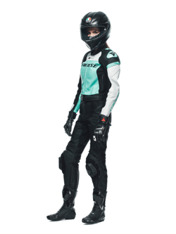 Kombinezon motocyklowy dwuczęściowy damski Dainese Mirage czarno-zielono-szary