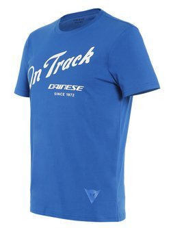 Koszulka Dainese Paddock Track T-Shirt niebiesko-biała