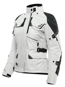 Kurtka motocyklowa damska tekstylna Dainese Ladakh 3L D-Dry biało-czarna