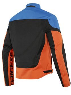 Motocyklowa kurtka tekstylna Dainese Levante Air Tex czarno-niebiesko-pomarańczowa