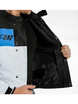 Motocyklowa kurtka tekstylna Dainese Saetta D-Dry® biało-niebiesko-czarna