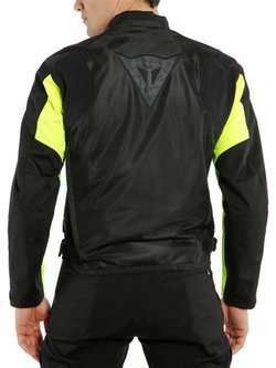 Motocyklowa kurtka tekstylna Dainese Sauris 2 D-Dry® czarno-fluo żółta
