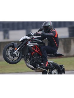 Motocyklowa kurtka tekstylna Dainese Super Rider D-Dry® czarno-fluo czerwona