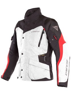 Motocyklowa kurtka tekstylna Dainese Tempest 2 D-Dry® szaro-czarno-czerwona