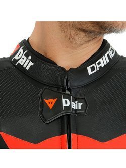 Motocyklowy kombinezon jednoczęściowy Dainese Misano 2 D-Air® [z poduszką powietrzną] czarno-biało-czerwony
