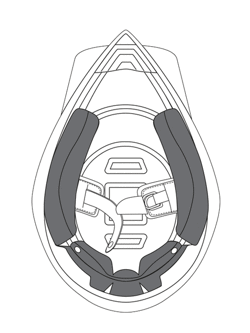 Poduszki policzkowe AGV do kasku AX-8 EVO 2015