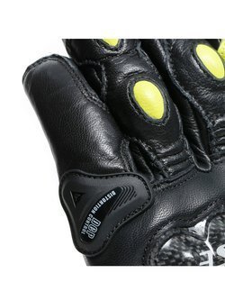 Skórzane rękawice motocyklowe Dainese Carbon 3 Long czarno-fluo żółte
