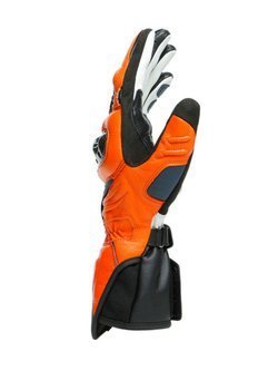 Skórzane rękawice motocyklowe Dainese Carbon 3 Long niebiesko-pomarańczowe