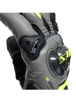 Skórzane rękawice motocyklowe Dainese Carbon 3 Short czarno-szare