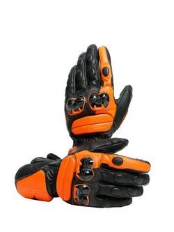 Skórzane rękawice motocyklowe Dainese Impeto czarno-pomarańczowe
