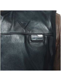 Kamizelka motocyklowa Dainese Smart Jacket Leather z poduszką powietrzną D-air® czarna
