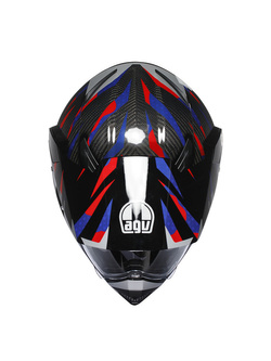 Kask adventure AGV AX9 Steppa czarno-czerwono-niebieski