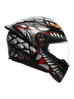 Kask integralny AGV K1 S Lyzard czarno-szaro-czerwony matowy