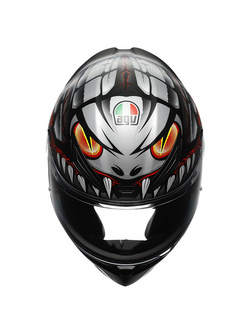 Kask integralny AGV K1 S Lyzard czarno-szaro-czerwony matowy