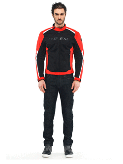 Kurtka motocyklowa tekstylna Dainese Hydraflux 2 Air D-Dry czarno-czerwona, Wyprzedaż