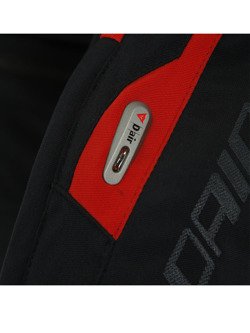 Motocyklowa kurtka tekstylna Dainese Carve Master 2 D-Air® Gore-Tex® [z poduszką powietrzną] czarno-szaro-czerwona