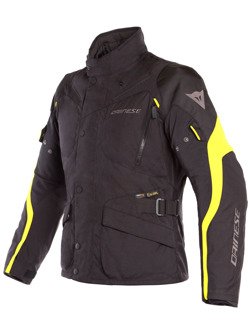 Motocyklowa kurtka tekstylna Dainese Tempest 2 D-Dry® czarno-fluo żółta