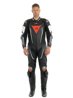 Motocyklowy kombinezon jednoczęściowy Dainese Misano 2 D-Air® [z poduszką powietrzną] czarno-biały