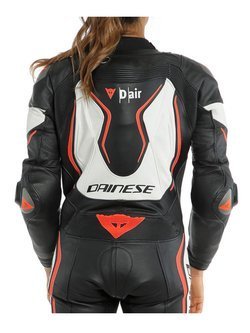 Motocyklowy kombinezon jednoczęściowy Dainese Misano 2 Lady D-Air® [z poduszką powietrzną] damski czarno-biało-czerwony