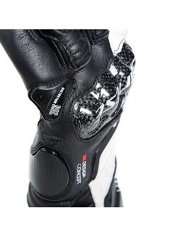 Rękawice motocyklowe damskie Dainese Carbon 4 długie czarno-biało-czerwone