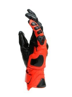 Skórzane rękawice motocyklowe Dainese 4 Stroke 2 czarno-fluo czerwone