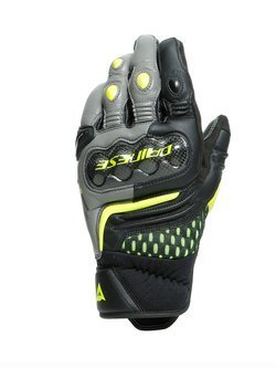 Skórzane rękawice motocyklowe Dainese Carbon 3 Short czarno-szare
