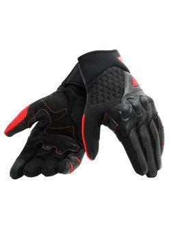 Skórzane rękawice motocyklowe Dainese X-Moto Unisex czarno-fluo czerwone