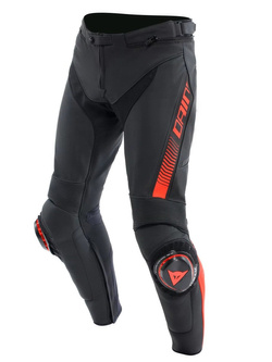 Spodnie motocyklowe skórzane Dainese Super Speed czarno-czerwone